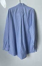 Load image into Gallery viewer, Brooks Brothers Mens Light Blue Striped Non-Iron Stretch Dress Shirt Size 36/37