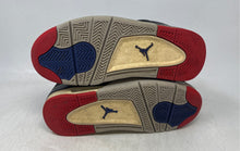 Load image into Gallery viewer, Nike Boys Air Jordan 4 Retro Black Red Blue Lace-Up Sneaker Shoes Size 4Y