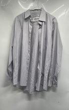 Load image into Gallery viewer, Pierre Cardin Mens Gray Long Sleeve Spread Collar Regular Fit Dress Shirt Size L