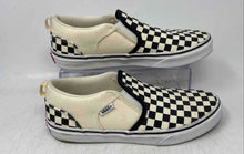 Load image into Gallery viewer, Vans Boys Asher 508731 Black White Slip-On Low Top Sneakers Shoes Size 6