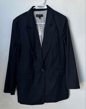 Load image into Gallery viewer, Talbots Womens Navy Blue Long Sleeve One-Button Blazer Size 8 With Tag