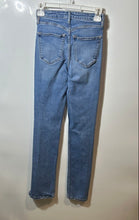 Load image into Gallery viewer, Zara Womens Blue Denim Pockets Medium Wash Split Hem Skinny Jeans Size 2