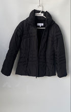 Load image into Gallery viewer, Calvin Klein Womens Black Long Sleeve Hooded Full-Zip Puffer Jacket Size XS