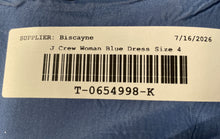 Load image into Gallery viewer, J.Crew Womens Blue Sleeveless Round Neck Short Mini Dress Size 4