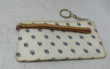 Load image into Gallery viewer, Dooney & Bourke Womens Brown Ivory Signature Print Wristlet Wallet With Tag