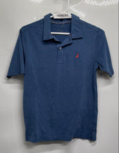 Load image into Gallery viewer, Nautica Boys Blue Cotton Short Sleeve Collared Golf Polo Shirt Size Small