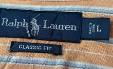 Load image into Gallery viewer, Ralph Lauren Mens Orange Long Sleeve Collared Button-Up Shirt Size Large