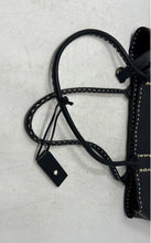 Load image into Gallery viewer, Antonio Melani Womens Black Saffiano Leather Double Handle Shoulder Bag
