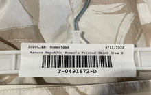 Load image into Gallery viewer, Banana Republic Womens Beige Abstract Floral Print High Waist Pleated Skirt Sz 8