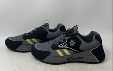 Load image into Gallery viewer, Knar Mens Gray Black Round Toe Low Top Boa Sneaker Shoes Size EUR 46