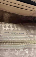 Load image into Gallery viewer, Karl Lagerfeld Womens White Silver Quilted Inner Pocket Chain Strap Shoulder Bag