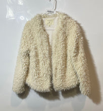 Load image into Gallery viewer, Ashley By 26 International Womens White Long Sleeve Open Front Fur Jacket Size M