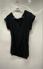 Load image into Gallery viewer, Express Womens Black Short Cuffed Sleeve V-Neck Pullover Blouse Top Size M