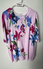 Load image into Gallery viewer, Chico's Womens Multicolor Floral Crew Neck Short Sleeve Pullover Sweater Sz XXL
