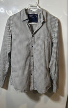 Load image into Gallery viewer, American Eagle Outfitters Mens White Gray Gingham Check Button-Up Shirt Size S/P