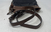Load image into Gallery viewer, Chaps Womens Black And Brown Adjustable Strap Medium Crossbody Handbag