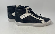 Load image into Gallery viewer, Guess Mens White Black Leather Lace-Up Sneaker Shoes Size 10.5 Dirty With Tag