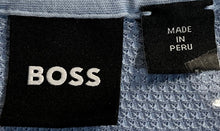 Load image into Gallery viewer, Boss Mens Blue Bubble Jacquard Structure Short Sleeve Pullover T-Shirt Size L