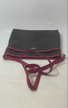 Load image into Gallery viewer, Coach Womens Brown Pink Signature Leather Trim Zip Top File Crossbody Handbag