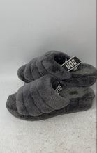 Load image into Gallery viewer, UGG Womens Fluff Yeah Gray Open Toe Slide Slippers Size 8