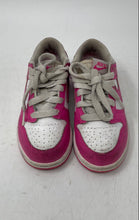 Load image into Gallery viewer, Nike Girls Dunk Low FB9108-102 Pink White Low Top Lace-Up Sneaker Shoes Size 11C