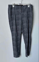 Load image into Gallery viewer, Alfani Womens Black White Flat Front Straight Leg High Waist Ankle Pants Sz 12P