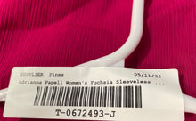 Load image into Gallery viewer, Adrianna Papell Womens Fuchsia Sleeveless Lace Trim Peplum Blouse Top Size Small