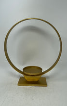 Load image into Gallery viewer, Vibhsa Golden Rectangular Base Ring Modern Decorative Candle Holder