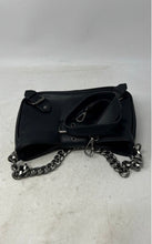 Load image into Gallery viewer, Steve Madden Womens Black Leather Inner Pocket Chain Strap Shoulder Bag