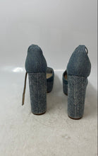 Load image into Gallery viewer, Sam Edelman Womens Blue Peep Toe Ankle Strap Block Platform Sandals Size 8