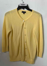 Load image into Gallery viewer, The Limited Womens Yellow 3/4 Sleeve Button Front Cardigan Sweater Size Small