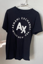 Load image into Gallery viewer, Armani Exchange Mens Black Cotton Short Sleeve Crew Neck Graphic T-Shirt Size L