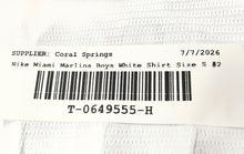 Load image into Gallery viewer, Nike Boys White Miami Marlins Chisholm Jr. #2 MLB Baseball Jersey Size S