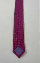 Load image into Gallery viewer, Hugo Boss Mens Pink Geometric Print Adjustable Formal Pointed Tie