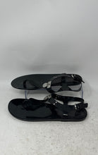 Load image into Gallery viewer, Michael Kors Womens Black Logo Open Toe Buckle Flat Thong Sandals Size 8M