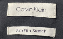 Load image into Gallery viewer, Calvin Klein Mens Black Slim Fit Stretch Long Sleeve Collared Dress Shirt Sz 18
