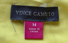 Load image into Gallery viewer, Vince Camuto Womens Bright Yellow Short Sleeve Round Neck Tunic Dress Size 14
