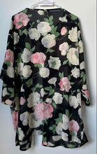 Load image into Gallery viewer, Jaeger Womens Multicolor Floral Print 3/4 Sleeve Button-Front Blouse Top Size L