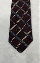 Load image into Gallery viewer, Hugo Boss Mens Dark Red Geometric Print Adjustable Long Formal Designer Tie