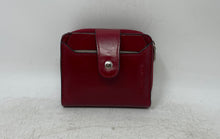 Load image into Gallery viewer, Bostanten Womens Red Leather Card Slots Compartment Zipper Bi-Fold Wallet