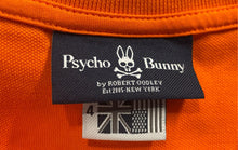 Load image into Gallery viewer, Psycho Bunny Mens Orange Short Sleeve Collared Regular Fit Polo Shirt Size 4