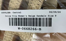Load image into Gallery viewer, DV By Dolce Vita Womens Falcun Beige Block Heel Slip-On Fisherman Sandals Size 9