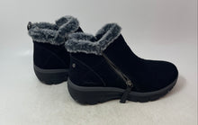 Load image into Gallery viewer, Skechers Womens Easy Going Black Round Toe Side-Zip Ankle Snow Boots Size 7.5
