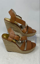 Load image into Gallery viewer, Michael Kors Womens Giovanna Brown Espadrille Wedge Strappy Sandals Size 6M