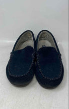 Load image into Gallery viewer, Lands' End Womens Flannel Blue Slip-On Round Toe Loafer Shoes Size 9B