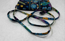 Load image into Gallery viewer, Vera Bradley Womens Black Floral Outer Pockets Crossbody Handbag