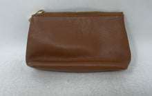 Load image into Gallery viewer, Michael Kors Womens Brown Pebbled Leather Inner Pockets Zip Top Lined Clutch Bag