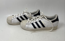Load image into Gallery viewer, Adidas Mens Superstar White Black Low Top Lace-Up Sneaker Shoes Size 6