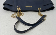 Load image into Gallery viewer, Michael Kors Womens Jet Set Blue Gold Saffiano Leather Large Shoulder Bag
