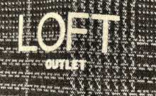 Load image into Gallery viewer, Loft Womens Black White Plaid Print Stretch Pull-On Dress Pants Size M